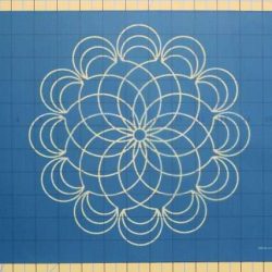 gyro flower stencil