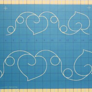 hearts and loops stencil