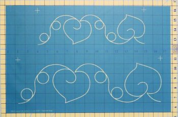 hearts and loops stencil
