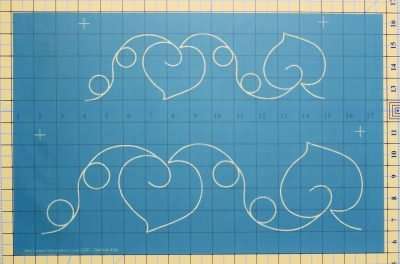 hearts and loops stencil
