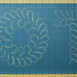 feather wreath and border stencil