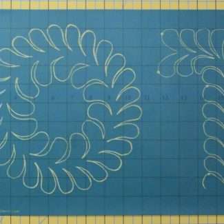 feather wreath and border stencil
