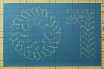 feather wreath and border stencil