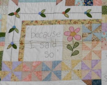Because I said so quilt block