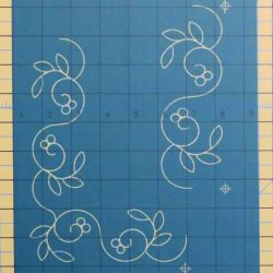 Berry vine border stencil