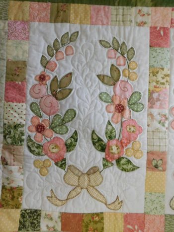 Peaches and cream quilt block