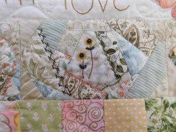 Peaches and cream quilt block