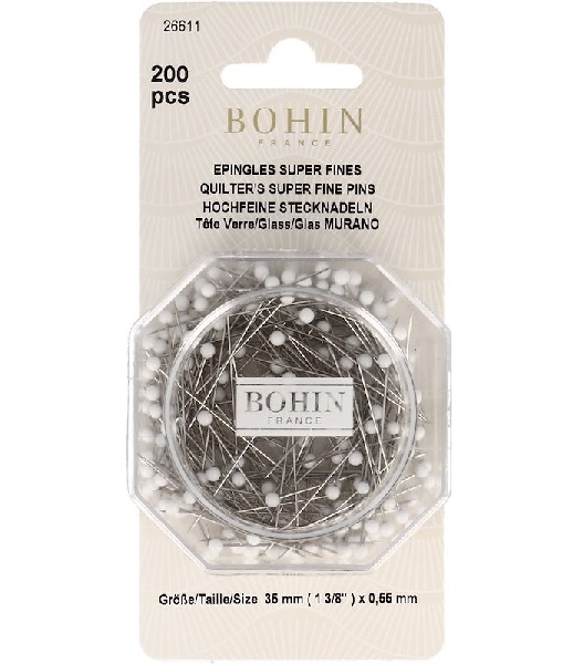 Bohin Quilters super fine pins 200