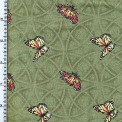 Butterflies on green