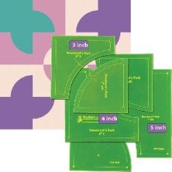 Drunkards Path Template Set 3", 4" & 5"