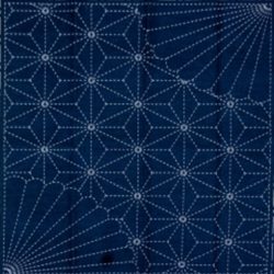 Pre printed Sashiko Hanafukin Cloth (Navy varieties)